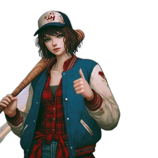 jacket, weapon, hat, staff transparent PNG cut-out