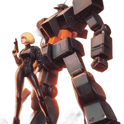 robot, weapon, concept art, comic book art transparent PNG cut-out