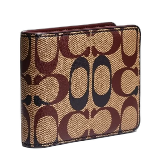 coach, small, wallet, signature transparent PNG cut-out