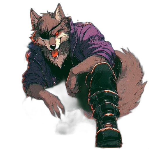 jacket, staff, animal, creature transparent PNG cut-out