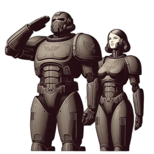 robot, concept art, comic book art, 3d render transparent PNG cut-out