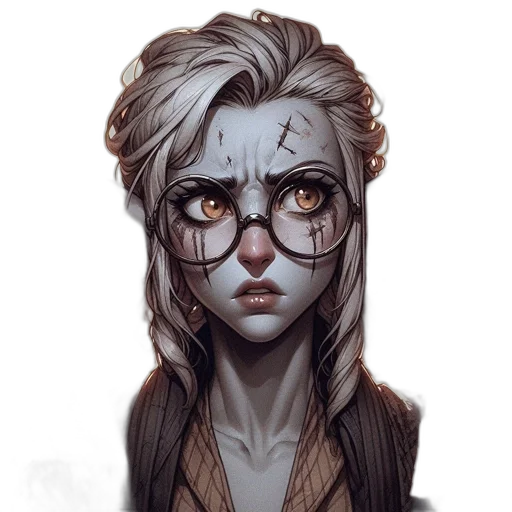 face, mask, creature, fantasy art transparent PNG cut-out