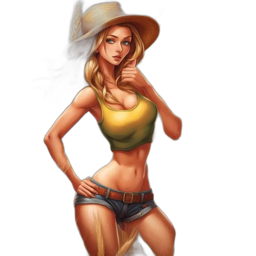 hat, dress, fantasy art, concept art transparent PNG cut-out