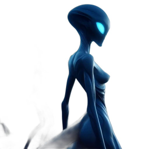 dress, robot, creature, staff transparent PNG cut-out