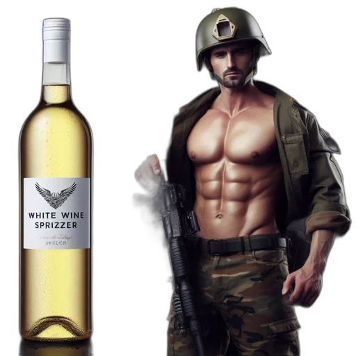 bottle, concept art, photo, muscular transparent PNG cut-out