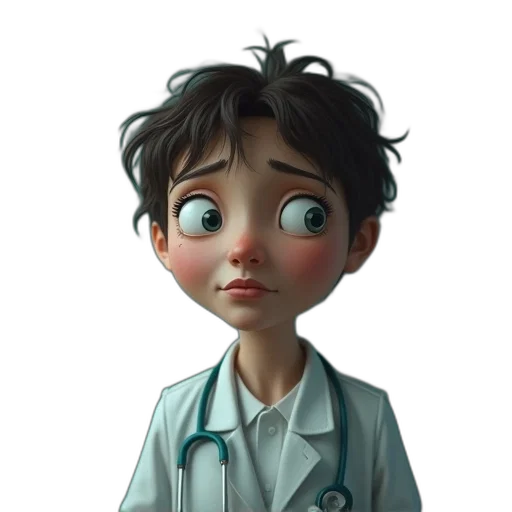 staff, face, concept art, 3d render transparent PNG cut-out