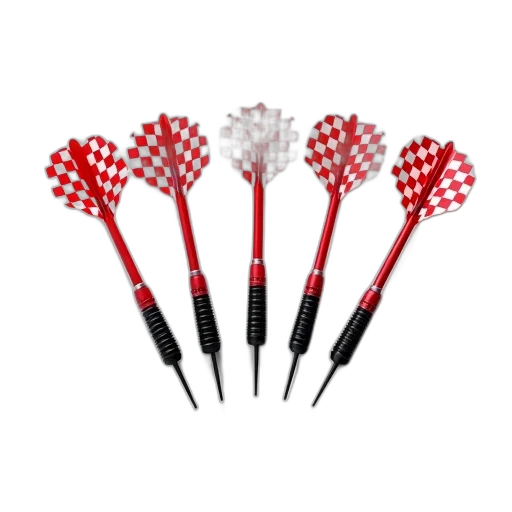 set, six, darts, red transparent PNG cut-out