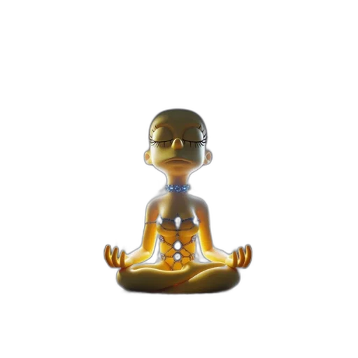 robot, jewelry, staff, 3d render transparent PNG cut-out