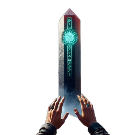 weapon, sword, staff, robot transparent PNG cut-out