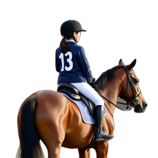 photorealistic, young, girl, riding transparent PNG cut-out