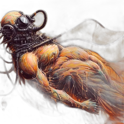 creature, hair, mask, dress transparent PNG cut-out