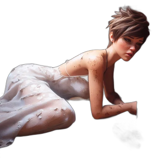 dress, concept art, photorealistic, fantasy art transparent PNG cut-out