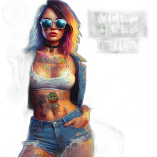 concept art, comic book art, photorealistic, pixel art transparent PNG cut-out