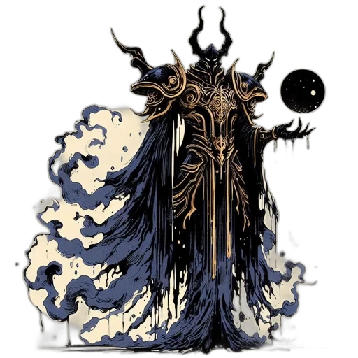 creature, mask, staff, dragon transparent PNG cut-out