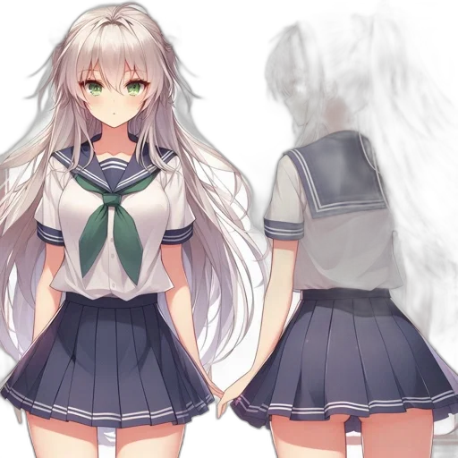 dress, creature, hair, robot transparent PNG cut-out