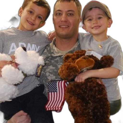 man, army, uniform, holds transparent PNG cut-out