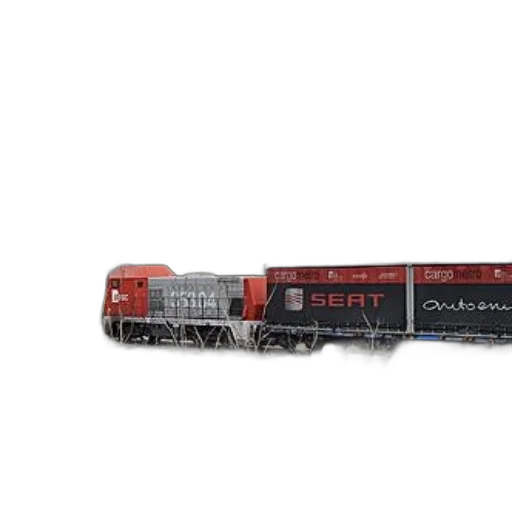 3d render, train, red, black transparent PNG cut-out