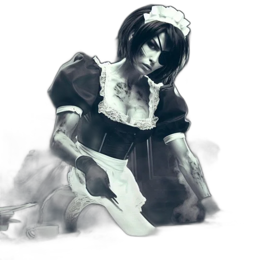 dress, robot, face, concept art transparent PNG cut-out
