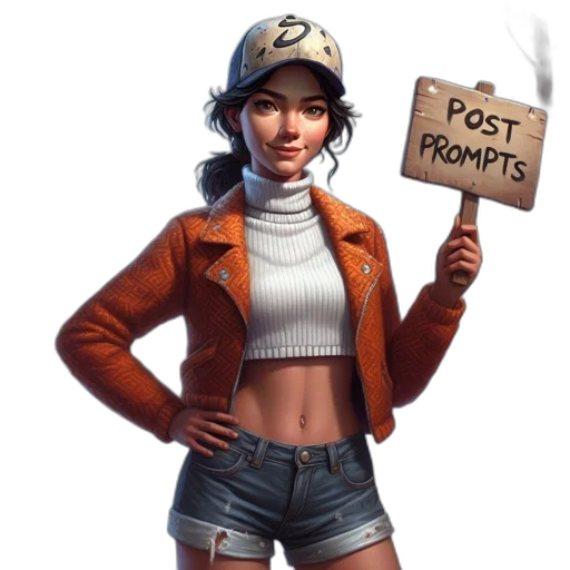 jacket, hat, staff, weapon transparent PNG cut-out