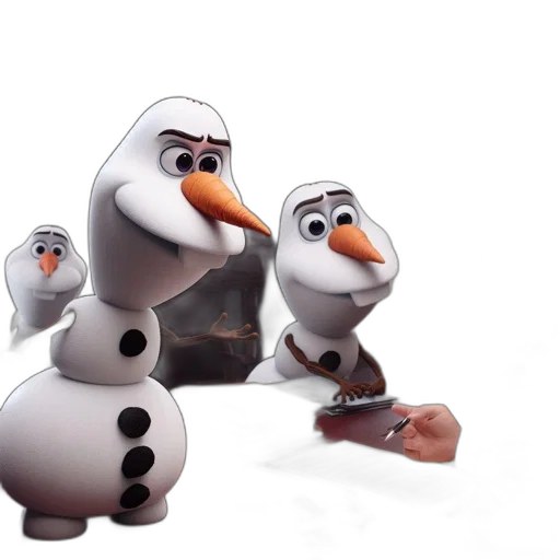 3d render, concept art, snow, study-like transparent PNG cut-out