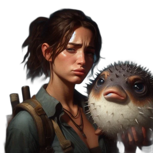 creature, animal, staff, weapon transparent PNG cut-out