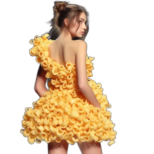 dress, hair, creature, food transparent PNG cut-out