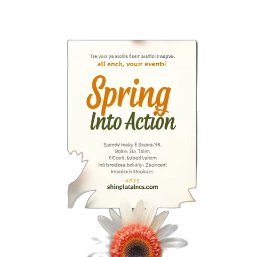 flyer, invitation, spring, into transparent PNG cut-out