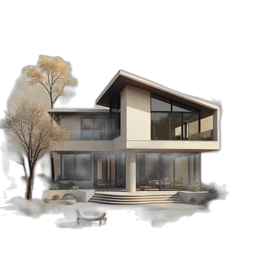 building, 3d render, photorealistic, concept art transparent PNG cut-out
