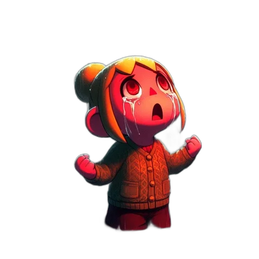 creature, mask, staff, jacket transparent PNG cut-out