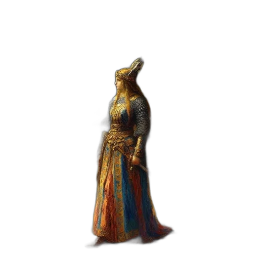 dress, staff, crown, jewelry transparent PNG cut-out