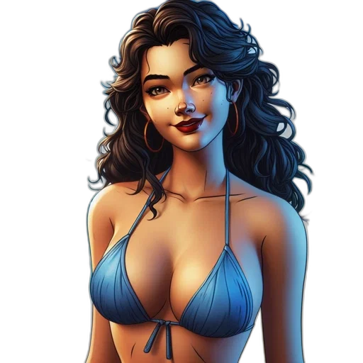 jewelry, dress, comic book art, fantasy art transparent PNG cut-out