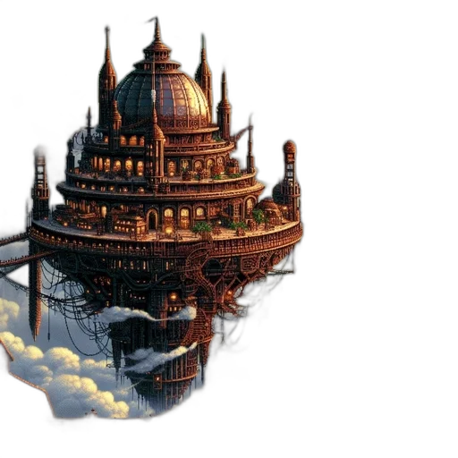 crown, building, dragon, concept art transparent PNG cut-out