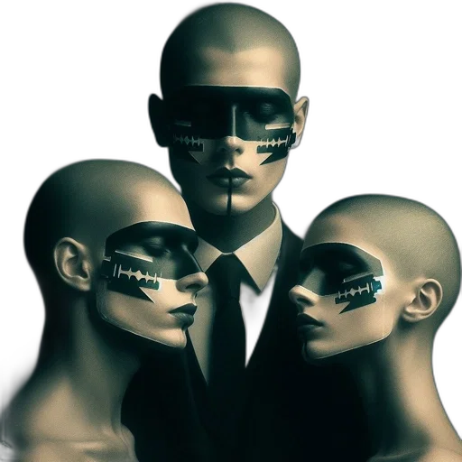 mask, face, robot, concept art transparent PNG cut-out