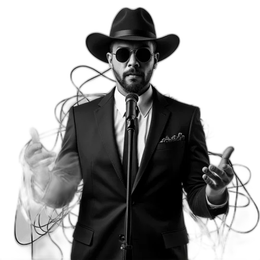 jacket, hat, comic book art, concept art transparent PNG cut-out