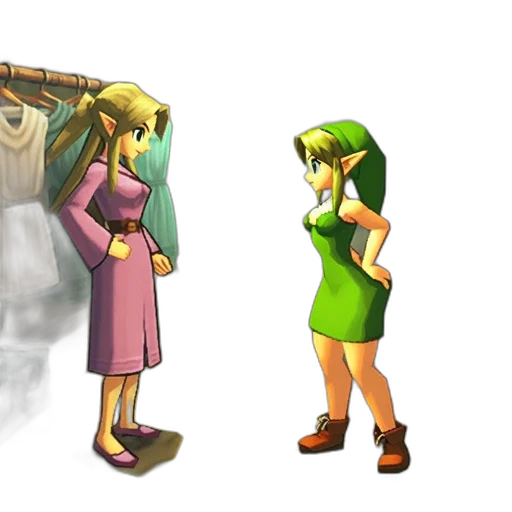 dress, concept art, 3d render, pixel art transparent PNG cut-out