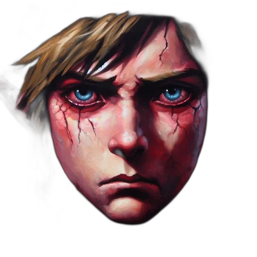 face, mask, concept art, fantasy art transparent PNG cut-out