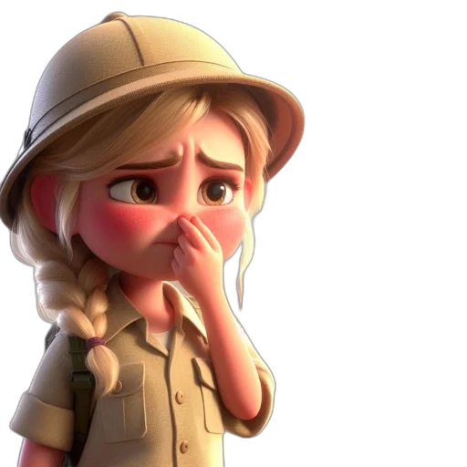staff, hat, face, 3d render transparent PNG cut-out