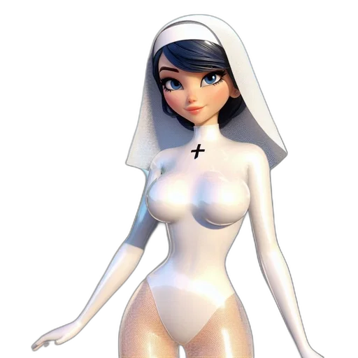 dress, robot, jewelry, 3d render transparent PNG cut-out