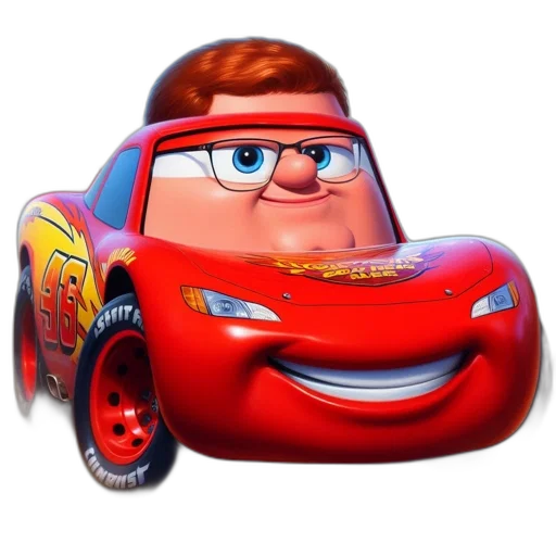 car, face, animal, 3d render transparent PNG cut-out