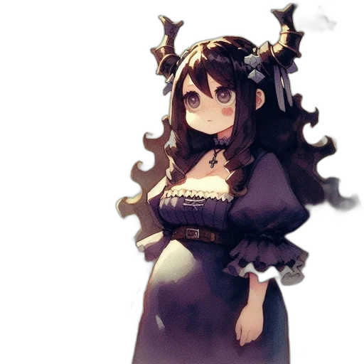 dress, crown, staff, dragon transparent PNG cut-out