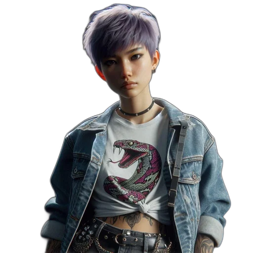 jacket, face, robot, cyberpunk transparent PNG cut-out