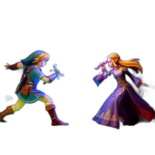 concept art, 3d render, pixel art, fantasy art transparent PNG cut-out