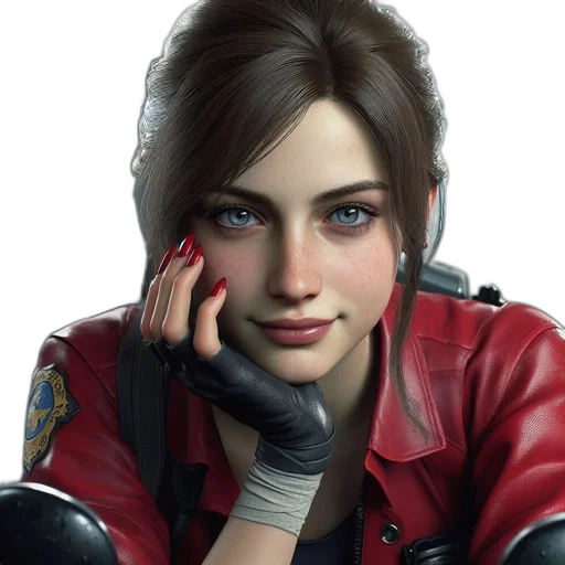 jacket, face, concept art, photorealistic transparent PNG cut-out