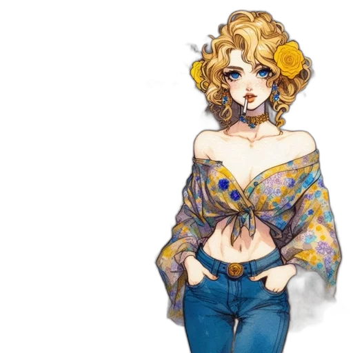 dress, staff, concept art, fantasy art transparent PNG cut-out