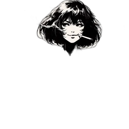 face, hair, mask, creature transparent PNG cut-out