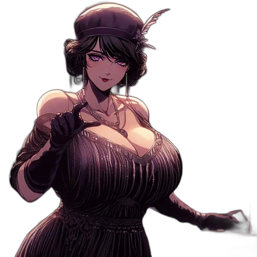 dress, hat, staff, concept art transparent PNG cut-out