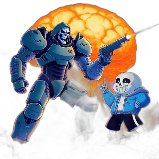 robot, concept art, comic book art, pixel art transparent PNG cut-out