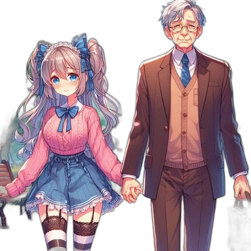 dress, staff, anime, concept art transparent PNG cut-out