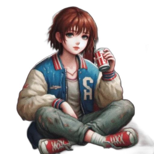 jacket, face, robot, weapon transparent PNG cut-out