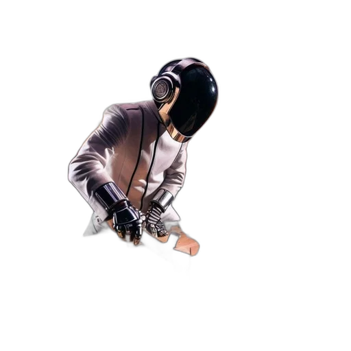 jacket, mask, staff, weapon transparent PNG cut-out